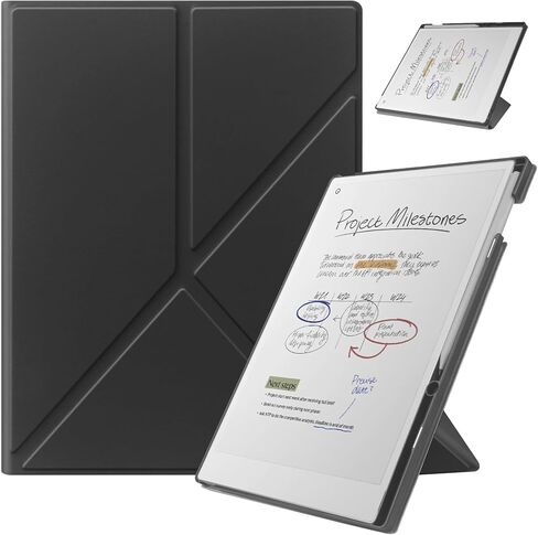 حافظة لجهاز Remarkable Paper Pro مقاس 11.8 بوصة (إصدار 2024)، مع تصميم حامل ثابت قابل للطي وجيب للقلم، تناسب الكمبيوتر اللوحي الورقي الرائع مع شاشة ملونة مقاس 11.8 بوصة، خاصية النوم/الاستيقاظ التلقائي، أزرق فاتح in Kuwait