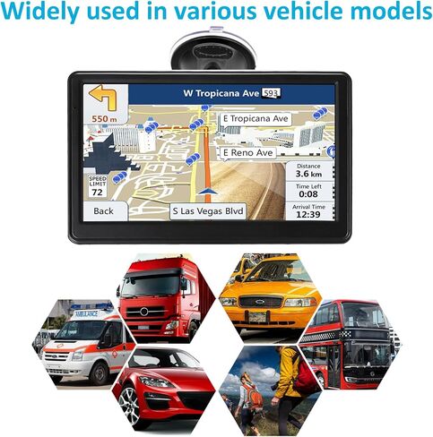 GPS Navigation for car, 7-inch High-Definition Touch Screen 256-16GB，2024 Maps (Free Lifetime Updates), Truck GPS Commercial Drivers, Semi Trucker GPS Navigation System, Custom Truck Routing in Saudi Arabia