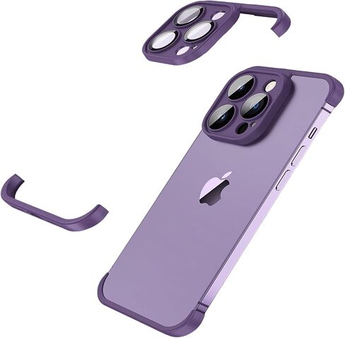 Losin متوافق مع iPhone 16 Pro Max Case تصميم بدون حدود حماية عدسة الكاميرا رفيعة وخفيفة الوزن وناعمة من السيليكون بدون إطار غطاء مقاوم للصدمات لهاتف iPhone 16 Pro Max 6.7 بوصة، أسود in Kuwait