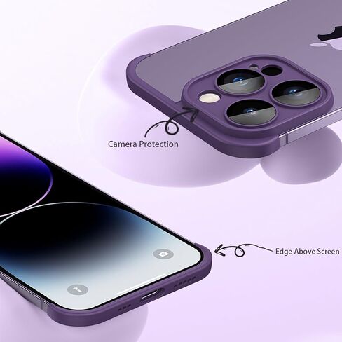 Losin متوافق مع iPhone 16 Pro Max Case تصميم بدون حدود حماية عدسة الكاميرا رفيعة وخفيفة الوزن وناعمة من السيليكون بدون إطار غطاء مقاوم للصدمات لهاتف iPhone 16 Pro Max 6.7 بوصة، أسود in Kuwait