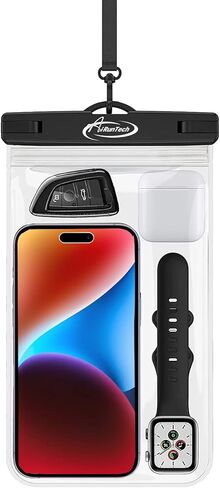 Large Universal Waterproof Case, AiRunTech Waterproof Phone Pouch Compatible with iPhone 14 Pro Max/13/12/11/XR/X/SE//8/7, Galaxy S22/S21, Note 20 Pixel/OnePlus Underwater Phone Protector Vacation in Saudi Arabia
