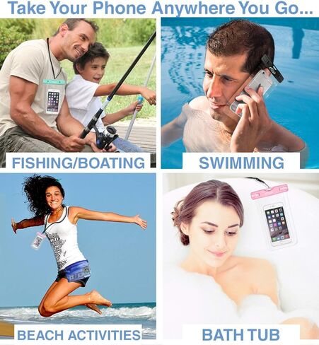 Large Universal Waterproof Case, AiRunTech Waterproof Phone Pouch Compatible with iPhone 14 Pro Max/13/12/11/XR/X/SE//8/7, Galaxy S22/S21, Note 20 Pixel/OnePlus Underwater Phone Protector Vacation in Saudi Arabia