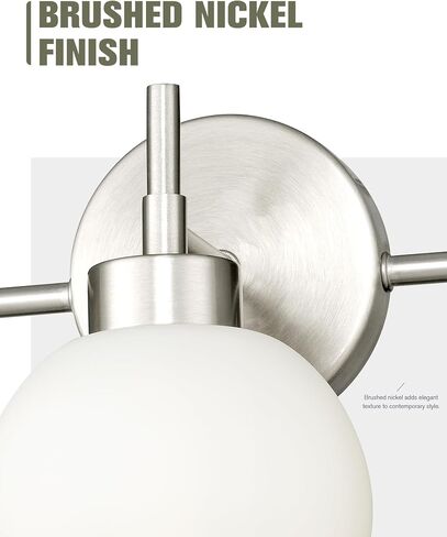 Bathroom Light Fixtures,Black Vanity Light with Milk Glass Shade, Modern 3-Lights Vanity Lights,Bathroom Vanity Light Over Mirror,HPVL01-BK-ML-3 in Saudi Arabia