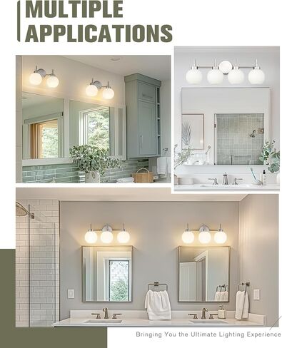 Bathroom Light Fixtures,Black Vanity Light with Milk Glass Shade, Modern 3-Lights Vanity Lights,Bathroom Vanity Light Over Mirror,HPVL01-BK-ML-3 in Saudi Arabia