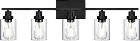 6-Light Bathroom Vanity Lights Brushed Nickel Bathroom Lighting Fixtures over Mirror with Clear Glass Shade, Modern Bathroom Wall Light Vanity Lighting Fixtures For Bathoom Bedroom Living Room in Saudi Arabia