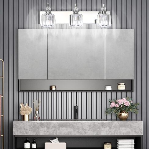 Ralbay Crystal Black Vanity Light Fixtures 5 Light Crystal Bathroom Light Fixtures Over Long Mirror Modern Matte Black Bath Wall Lights in Kuwait