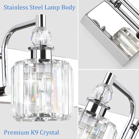 Ralbay Crystal Black Vanity Light Fixtures 5 Light Crystal Bathroom Light Fixtures Over Long Mirror Modern Matte Black Bath Wall Lights in Kuwait