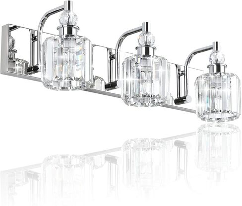 Ralbay Crystal Black Vanity Light Fixtures 5 Light Crystal Bathroom Light Fixtures Over Long Mirror Modern Matte Black Bath Wall Lights in Kuwait