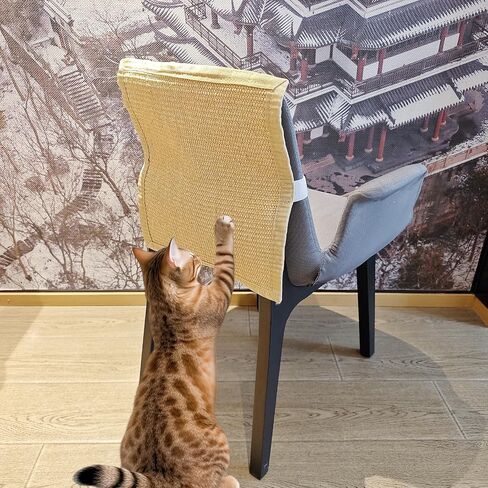 L Shape Cat Scratcher for Indoor Cats, 2 in 1 Cat Wall Scratching Board, 26 Inches Sisal Cat Scratcher, Floor Mounted Cat Scratching Pad with Mouse Toy and Catnip in Saudi Arabia