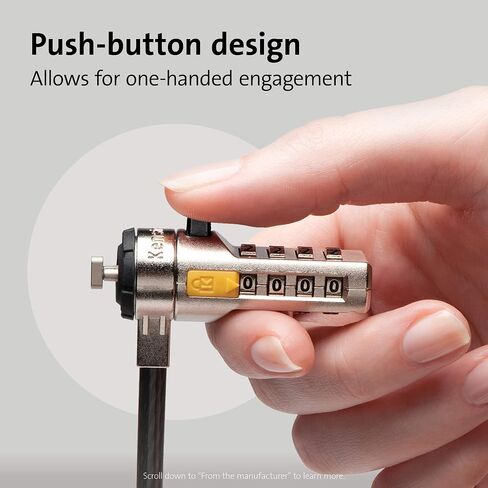 Kensington Combination Ultra Cable Lock for Laptops and Other Devices (K64675US),Silver in Saudi Arabia