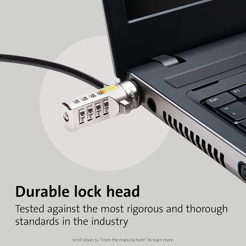 Kensington Combination Ultra Cable Lock for Laptops and Other Devices (K64675US),Silver in Saudi Arabia