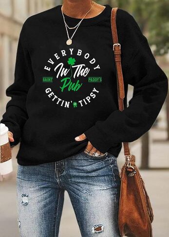 تي شيرت Dahuiya Irish Lucky St Patricks Day للسيدات برسومات Leprechaun الكلاسيكية in Kuwait