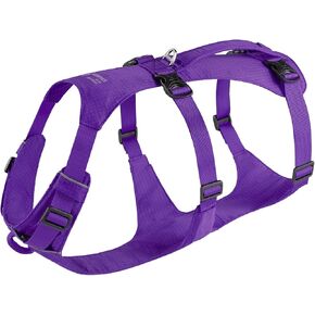 EXCELLENT ELITE SPANKER Escape Proof Dog Harness Reflective Harness with Padded Handle Breathable Durable Adjustable Vest for Medium Large Dogs Walking Training and Running Gear (Purple)