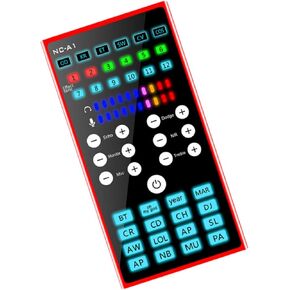 Artibetter 1pc A1 Mobile Phone Sound Card External Sound Cards Sound Changer Live Sound Cards Sound Mixer Board Voice Disguiser Voice Changing Device Audio Cards Red Metal Computer
