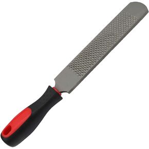 Bueyfolt 12 Inch Hoof Rasp, Horseshoe Trimming Tool with Rubber Handle, Solid Carbon Steel Double-Sided Horseshoe File, Farrier File Tool for Repair Animal Hooves Goat Hooves Cow Donkey