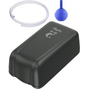 Pawfly Aquarium Battery Operated Air Pump 40 GPH for Fish Tanks up to 30 Gallon, Adjustable Oxygen Pump Powerful Outdoor Aerator, Accessories Inside The Pump（Battery Not Included）