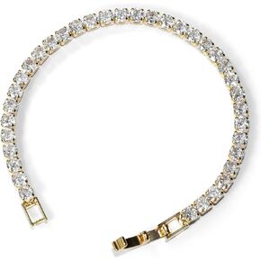 Gold Bracelets for Women,14k Gold Bracelets for Women with Cubic Zirconia, Tennis Bracelets，Gold Bracelets Gift