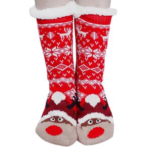 Slipper Socks Fuzzy Socks Fleece Crew Socks Soft Warm Animal Winter Socks for Women Girls