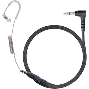 Sheepdog HDLO Earpiece, Tactical/Braided, 3.5mm Connector, 22-Inch Wire, Clear