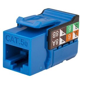 CAT5E RJ45 Keystone Jack, V-Max Series - Blue Color - (50 pack)