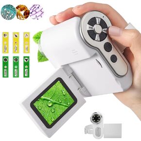 Microscope for Kids, [3-in-1] 1000X Handheld Microscope with 2" LCD Screen Portable Mini Microscope for Kids 3-12, PC Compatible, 32GB TF Card Included, Great Educational Tool