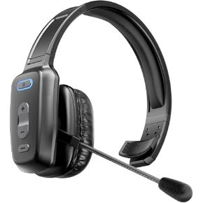Bluetooth Headset, Wireless Trucker Headset with Noise Canceling Microphone & Mute Button-60Hrs Truck Driver Headphone for Cellphone Office Work