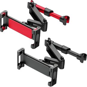 2-Pack Adjustable Tablet Mount for Car Backseat - Travel Essentials for Kids, Backseat Car Accessories, Headrest Holder with Stretchable 3-in-1 Extension Arm, Car Mount for Tablets & Smartphones