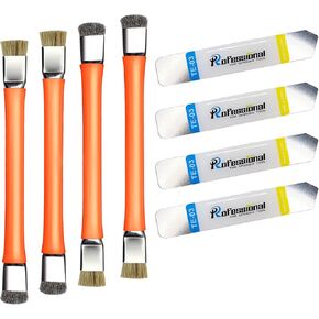 4 ESD Brushes Double-Headed & 4 Metal spudger kit Can Meet Your Simple Disassembly and Cleaning.It is Used for Mobile Phone,Keyboard,IC,PCB,CPU Computer Motherboard and Circuit Board (Orange)