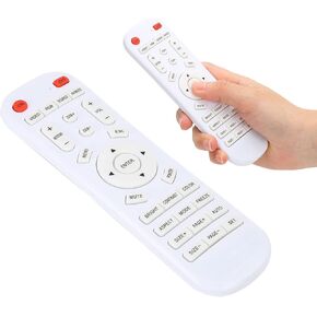 White Remote Control Controller Replacement for Projector, ABS Material, 33ft Remote Distance, Remote Control Distance