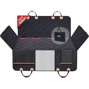 MINYE Hard Bottom Dog Car Seat Cover for Back Seat Waterproof Scratchproof Dog Backseat Cover, Durable Nonslip Pet Hammock in Car, Trucks, SUVs