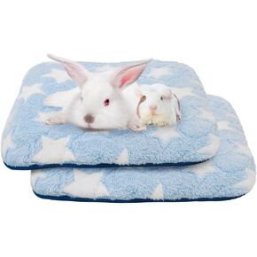 Homimp 2 Pack Guinea Pig Bed, Waterproof Reusable Small Animal Bed,Super Absorbent Pee Pad Mat for Rabbit Bunny Hamster Rat Hedgehog Chinchilla,Washable Fleece Cage Liners 12"x12"