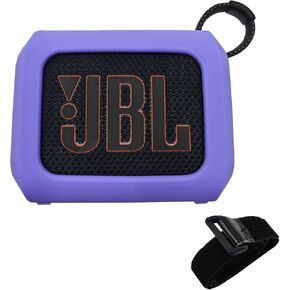 Silicone Cover Case Compatible with JBL Go 4 Bluetooth Speaker, Protective Case for JBL Go 4 Bluetooth Speaker (Case Only) (Black)