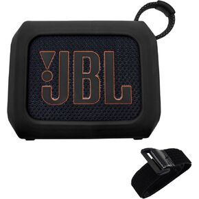 Silicone Cover Case Compatible with JBL Go 4 Bluetooth Speaker, Protective Case for JBL Go 4 Bluetooth Speaker (Case Only) (Black)