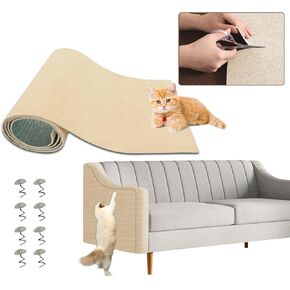 78.7"x15.8" Cat Scratch Furniture Protector Cat Carpet With Self-Adhesive Trimmable-Adhesive Carpet Cat Scratch Furniture Protector Replacement For Cat Tree Shelf Shelves Couch Furniture Diy Protector