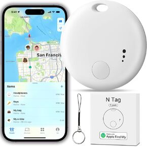 Tracker Tag 4 Packs Bluetooth Tracker, Smart Tag Locator Tracking Device, Keys Finder and Item Locator,Air Tracker Item Finders with Apple Find My(IOS Only)Track your Keys,Wallet,Luggage,Pets and Bag