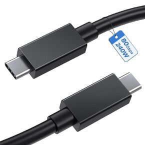 80 Gbps USB C Cable: 5 ft 80Gbps Cable with 240W PD Power Charging for Mac Connecting External SSD & USBC Monitors with Daisy Chain Compatible with Thunderbolt 5 & 40 Gbps Thunerbolt 4 USB4