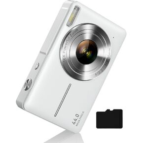 Digital Camera, FHD 1080P Camera, Digital Point and Shoot Camera with 16X Zoom Anti Shake, Compact Small Camera for Boys Girls Kids