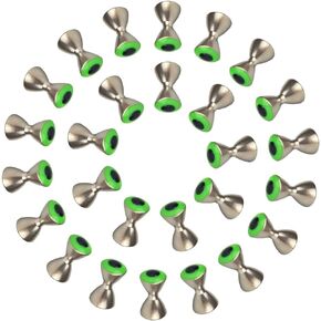 MUUNNN 50pcs Dumbbell Eyes Fly Tying, Fly Tying Eyes 3.2/4/5mm Realistic Brass Fly Tying Barbell Eyes Assortment Green/Red/Yellow in Kuwait