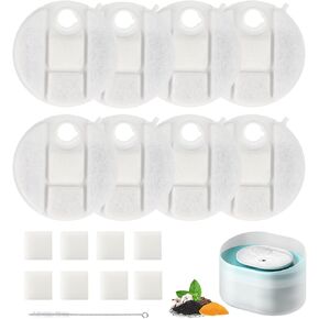 16 Pack Dog Fountain Replacement Filters Compatible with Petlibro Capsule Dog Fountain PLWF008, 8 Month Set of Filters for Dog Water Fountain Dispensers, Dog Water Fountain Accessories