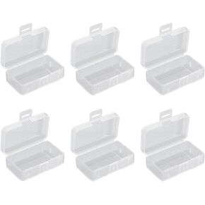 6Pcs 9V Battery Storage Case Box Organizer 2 Capacity Transparent Battery Storage Box Case Organizer for 9V Battery