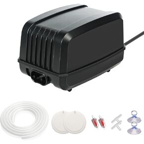 Aquarium Air Pump Kits, Adjustable Quiet Aerator 160GPH/260GPH/395GPH with Airstone Valve Tube