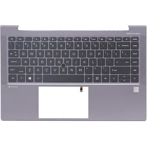 بديل جديد لجهاز الكمبيوتر المحمول HP ZBOOK Firefly 14 G7 G8 الجزء العلوي من مجموعة لوحة المفاتيح الخلفية Palmrest M07131-001 M36447-001 رمادي