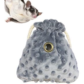 Sugar Glider Bonding Pouch - Flannel Sleeping Pouch with Breathable Vent & Drawstring Portable Travel Bag Small Animal Carrier for Sugar Glider Squirrel Hamster Rats Hedgehog (Green)