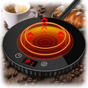 Coffee Mug Warmer, Coffee Warmer with 2 Temp Settings, Candle Warmer w/Auto Shut Off &1-12H Timer, Coffee Warmer for Desk Home Office, Coffee Cup Warmer for Coffee, Beverage, Milk, Tea, Hot Chocolate