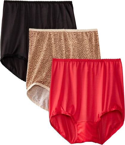 Bali Women's 3 Pack Skimp Skamp Brief Panty, Nude/Rose, 7 in Saudi Arabia