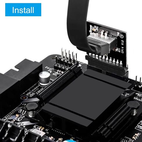 Mainboard USB 3.0 Front 19Pin to 3.1 Type-C Front Panel Header Type-E Adapter 19 to 20 Pin Expansion Card for Motherboard in Saudi Arabia