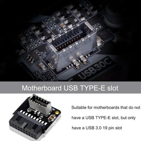 Mainboard USB 3.0 Front 19Pin to 3.1 Type-C Front Panel Header Type-E Adapter 19 to 20 Pin Expansion Card for Motherboard in Saudi Arabia