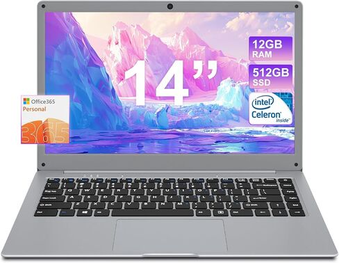 jumper Laptop 14 Inch, 12GB LPDDR4 256GB SSD, Laptop Computer with Celeron J4105 CPU(Up to 2.5GHz), FHD 1920x1080 Display, 2.4G+5G WiFi, 35.52WH Battery, 2 Speakers, Portable Business Laptops. in Saudi Arabia