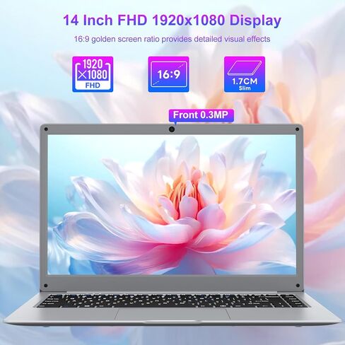 jumper Laptop 14 Inch, 12GB LPDDR4 256GB SSD, Laptop Computer with Celeron J4105 CPU(Up to 2.5GHz), FHD 1920x1080 Display, 2.4G+5G WiFi, 35.52WH Battery, 2 Speakers, Portable Business Laptops. in Saudi Arabia