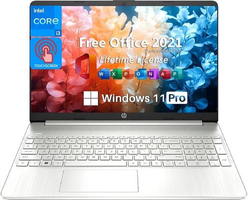 HP Newest Notebook Laptop for Business Student, 15.6" Touchscreen, Intel i3-1215U Processor, 64GB RAM, 2TB SSD, Windows 11 Pro & Office Lifetime License, Long Battery Life, Webcam, HDMI, Wi-Fi in Saudi Arabia
